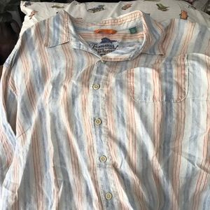 Tommy Bahama, Cream (Stripes), Long Sleeve, XX-Large